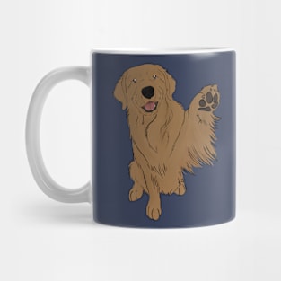 Golden Retriever High Five Mug